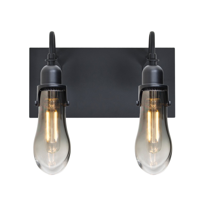 LED Wall Sconce from the Wish Collection in Black Finish by Besa