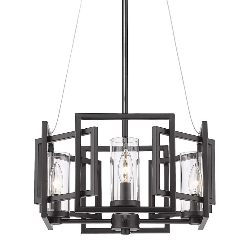 Marco 4 Light Pendant in Matte Black