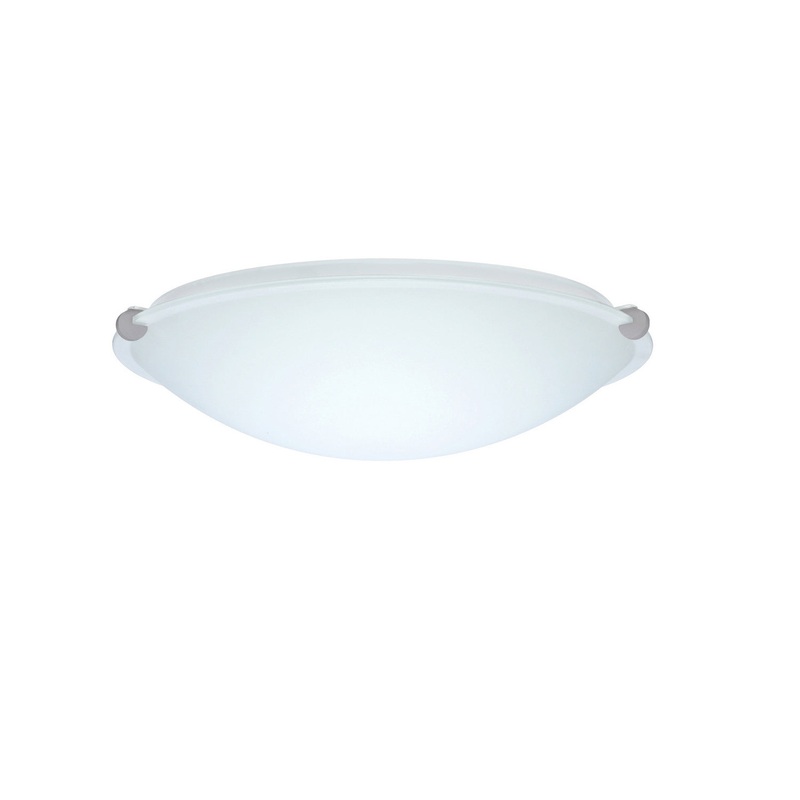One Light Ceiling Mount from the Trio Collection in Satin Nickel Finish by Besa