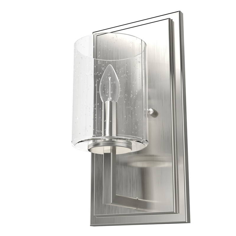 One Light Wall Sconce from the Kerrison Collection in Brushed Nickel Finish by Hunter