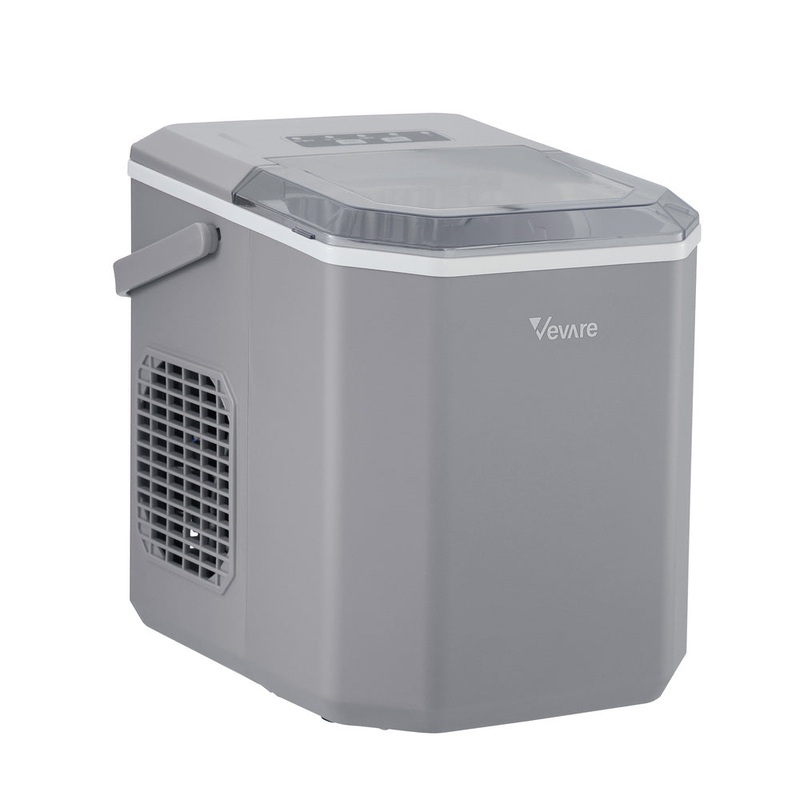 Portable Ice Maker Machine with Handle 12kg Grey