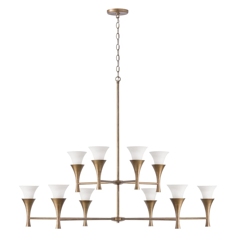 Ten Light Chandelier from the Nola Collection in Mystic Luster Finish by Capital Lighting