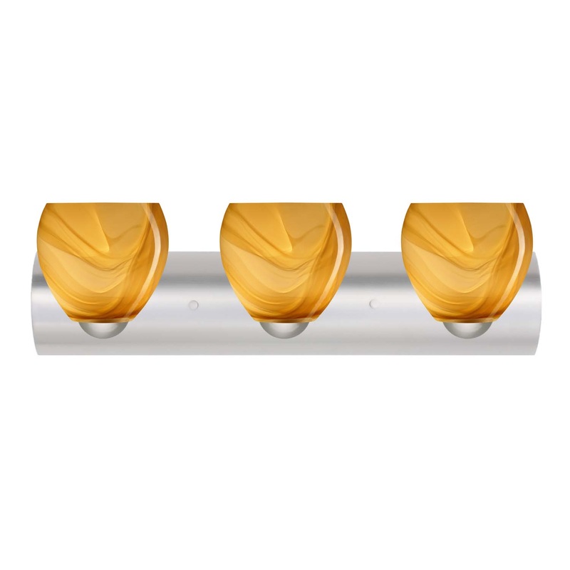 Three Light Wall Sconce from the Bolla Collection in Satin Nickel Finish by Besa