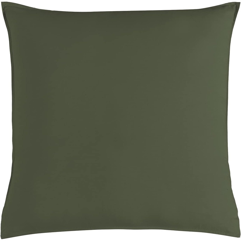 Vintage Washed 100% Cotton European Pillowcase – Luxurious European Pillow Cover – Khaki Green