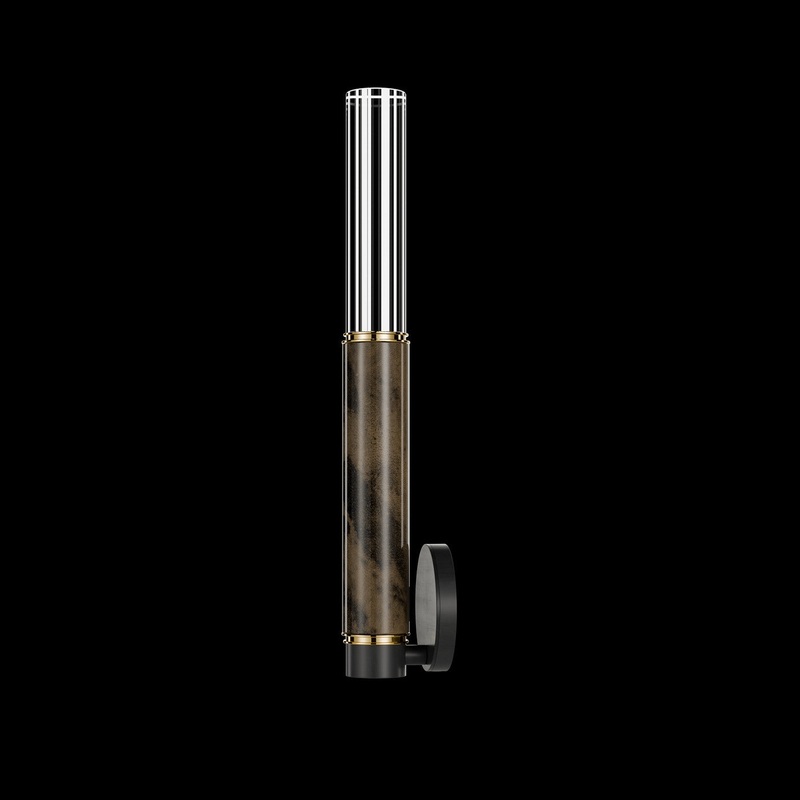 Antonia 21.75″H Sconce Black/Brass/Charcoal