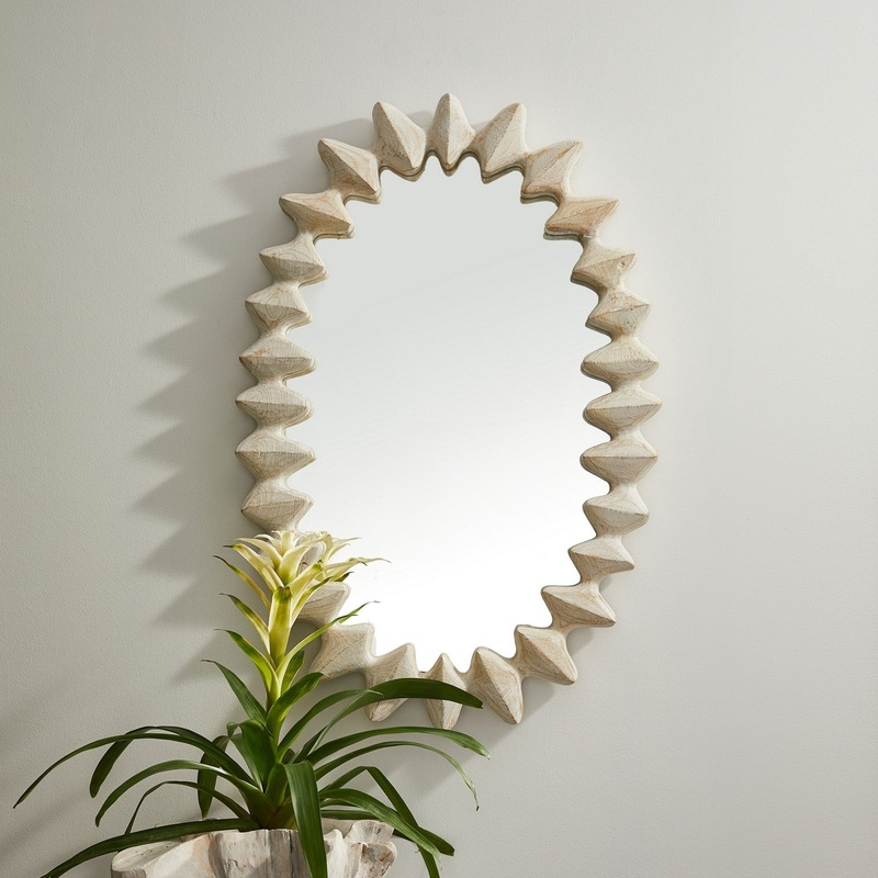 Arteriors WMI46 Cicada Mirror Sandblasted Whitewash/Plain