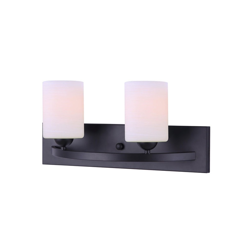 Canarm IVL370A02BK Hampton Two Light Vanity Black