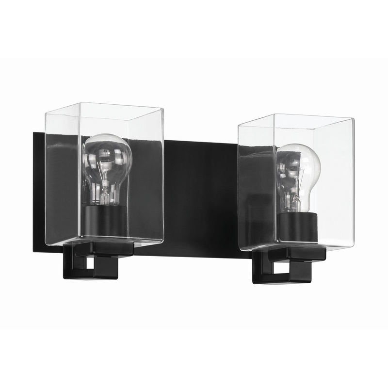 Craftmade 18514FB2 McClane Two Light Vanity Flat Black