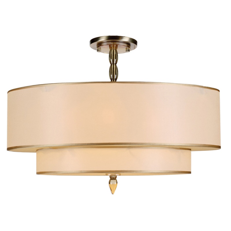 Crystorama 9507-AB_CEILING Luxo Five Light Semi Flush Mount Antique Brass
