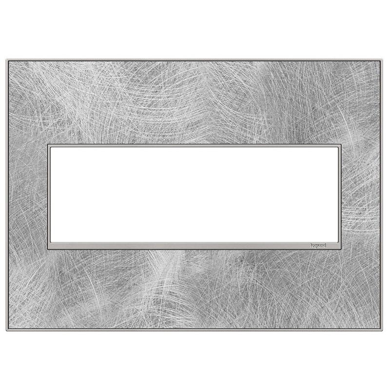 Gang Wall Plate from the Adorne Collection in Spiraled Stainless Finish by Legrand