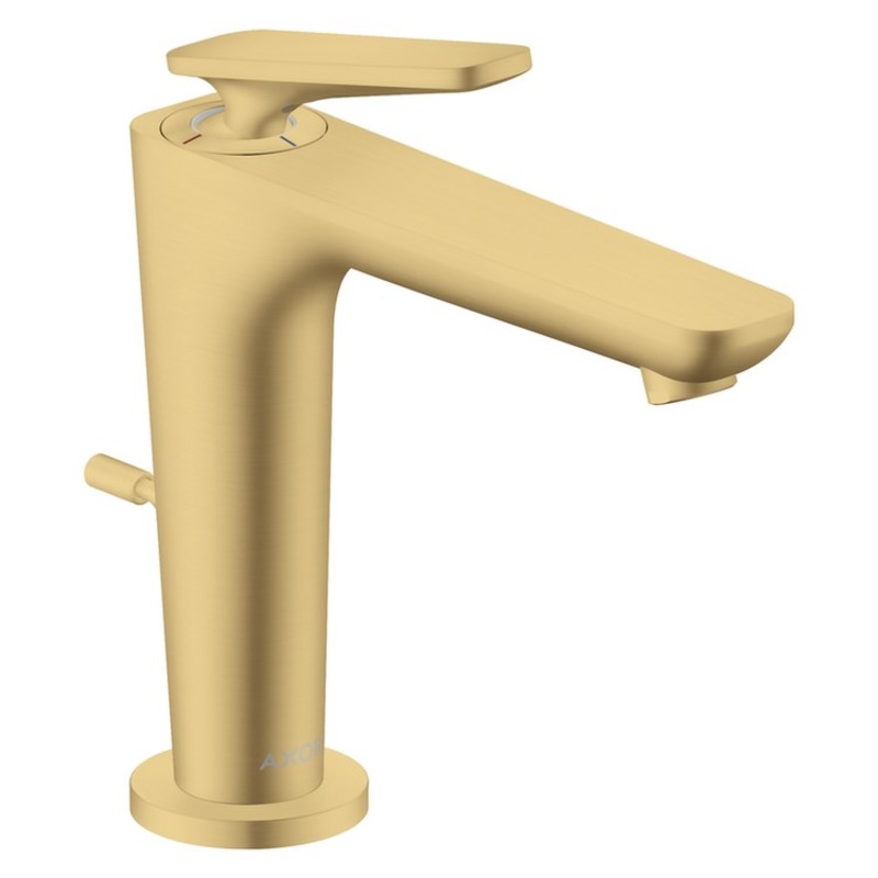 Lavatory Faucet Citterio C 125 1 Lever ADA WaterSense Brushed Gold Optic 1.2 Gallons per Minute Deck Mount Pop-Up 1 Hole CoolStart EcoRight AirPower Comfort Zone
