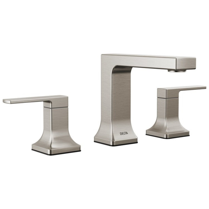 Lavatory Faucet Velum Widespread 2 Lever ADA WaterSense Brilliance Stainless 1.2 Gallons per Minute
