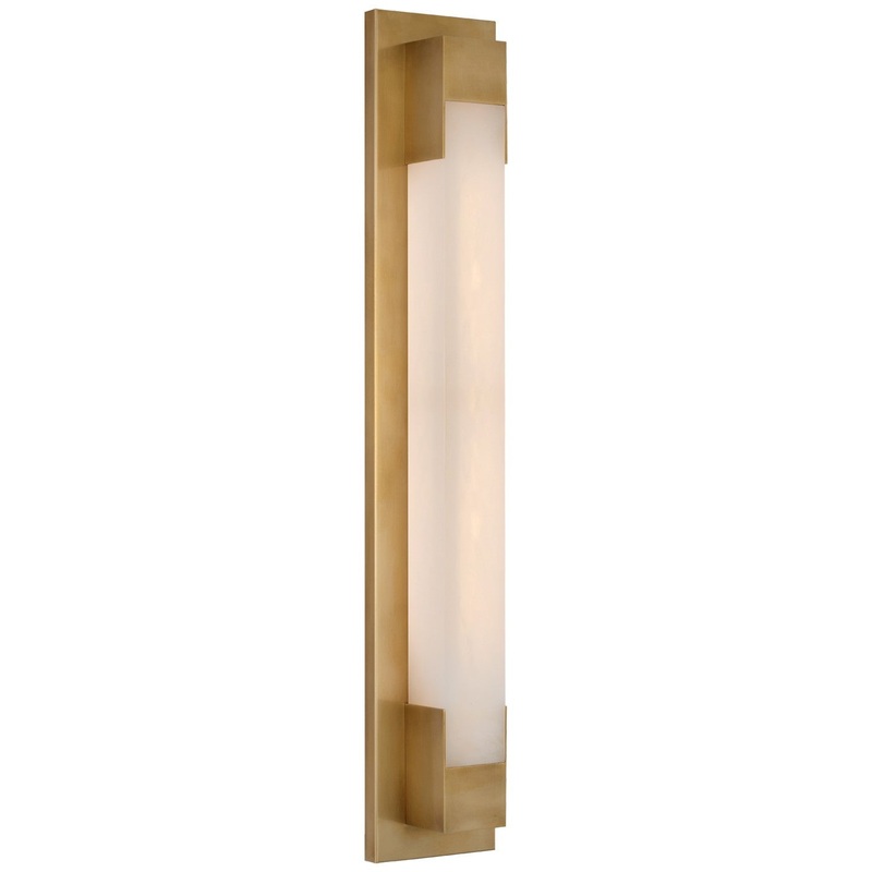 LED Bath Light from the Covet Collection in Antique Burnished Brass Finish by Visual Comfort Signature