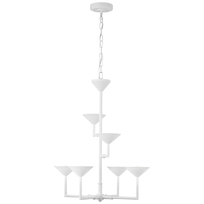 LED Chandelier from the Eleanor Collection in Plaster White Finish by Visual Comfort Signature