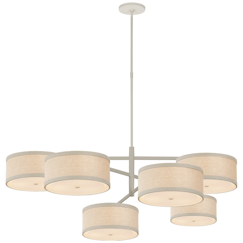 LED Chandelier from the Walker Collection in Light Cream Finish by Visual Comfort Signature