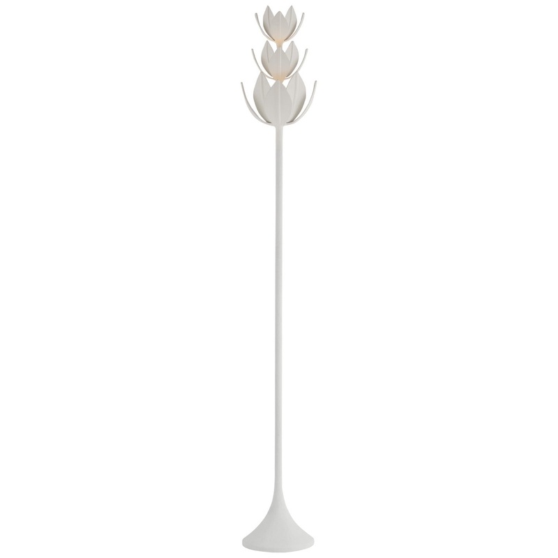 LED Torchiere from the Alberto Collection in Plaster White Finish by Visual Comfort Signature