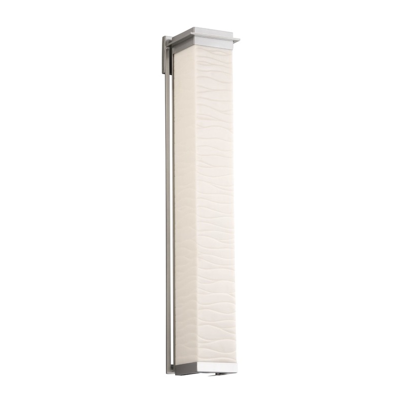 LED Wall Sconce from the Porcelina Collection in Brushed Nickel Finish by Justice Designs