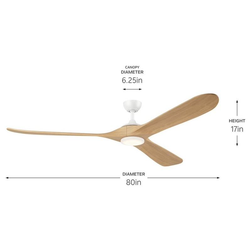 Mylo 80″ Ceiling Fan Matte White