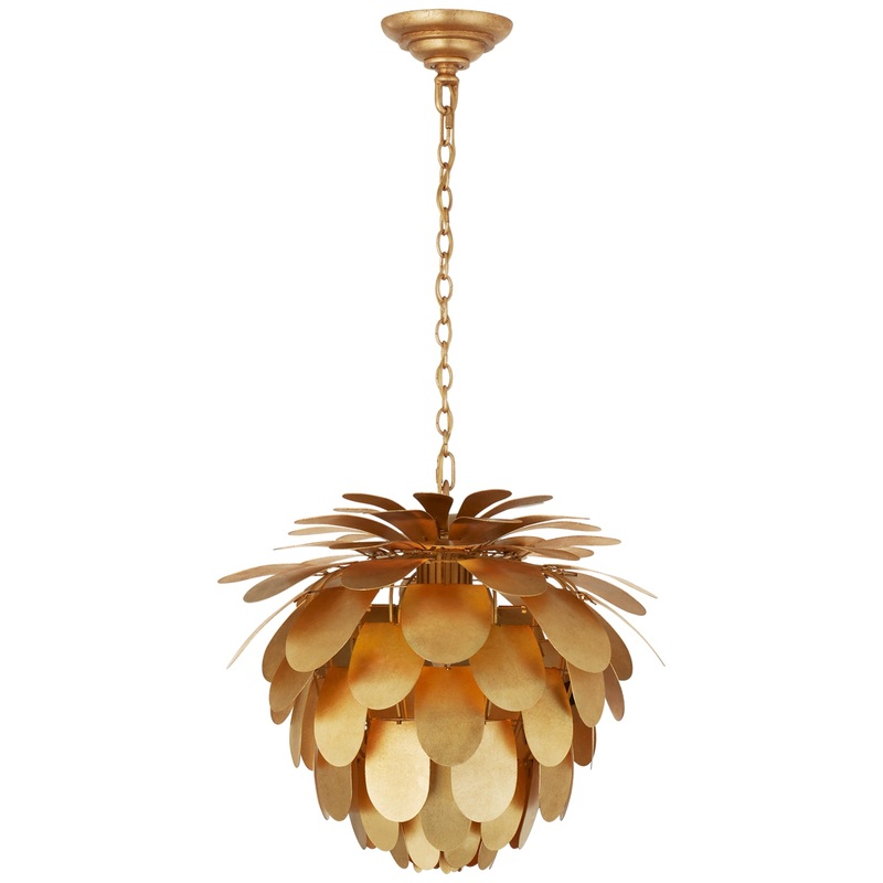 One Light Chandelier from the Cynara Collection in Gild Finish by Visual Comfort Signature