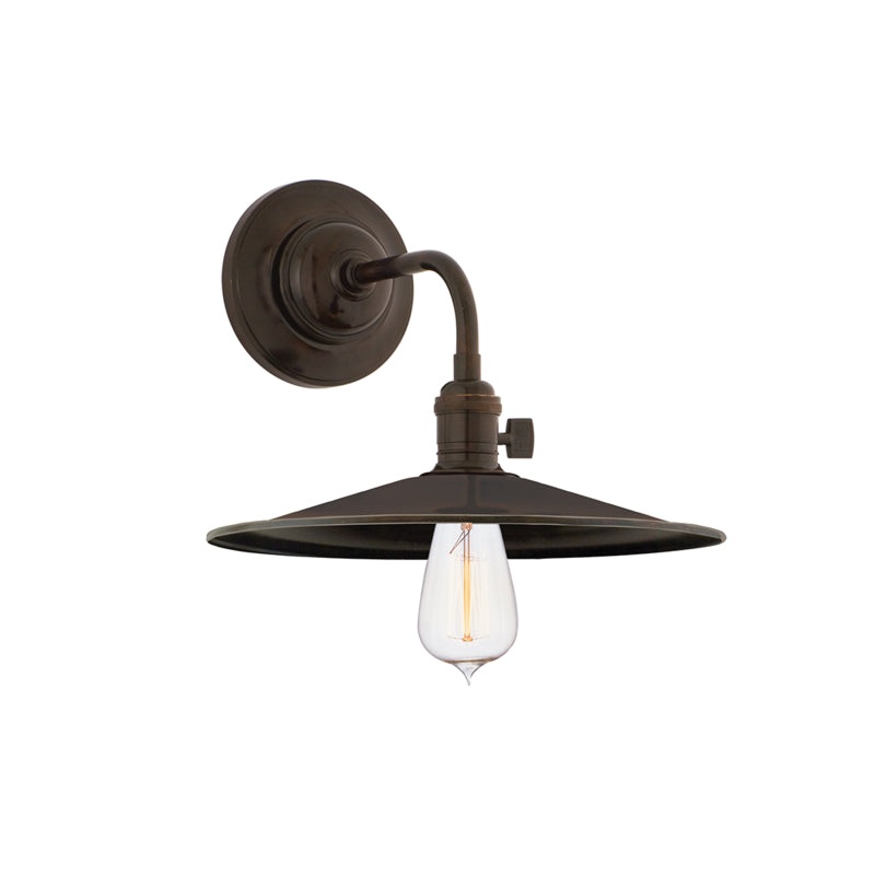 One Light Wall Sconce from the Heirloom Collection in Old Bronze Finish by Hudson Valley