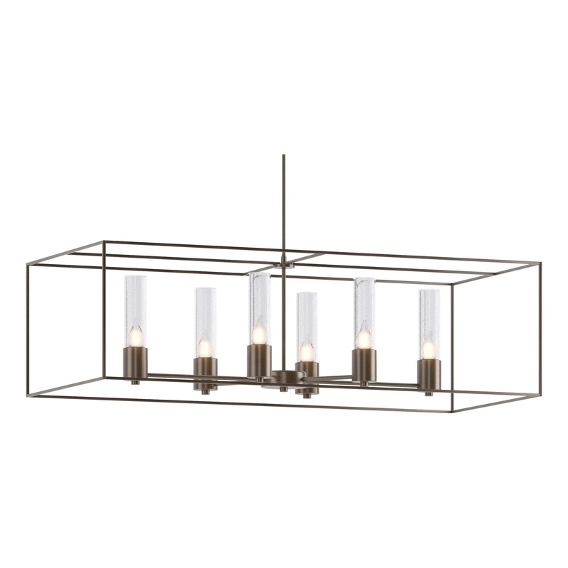 Portico Pendant Bronze Bronze Seeded Clear Glass (II)
