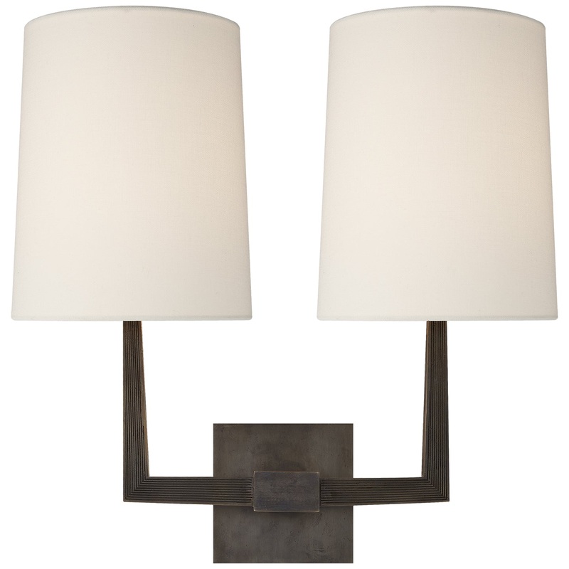 Two Light Wall Sconce from the Ojai Collection in Bronze Finish by Visual Comfort Signature