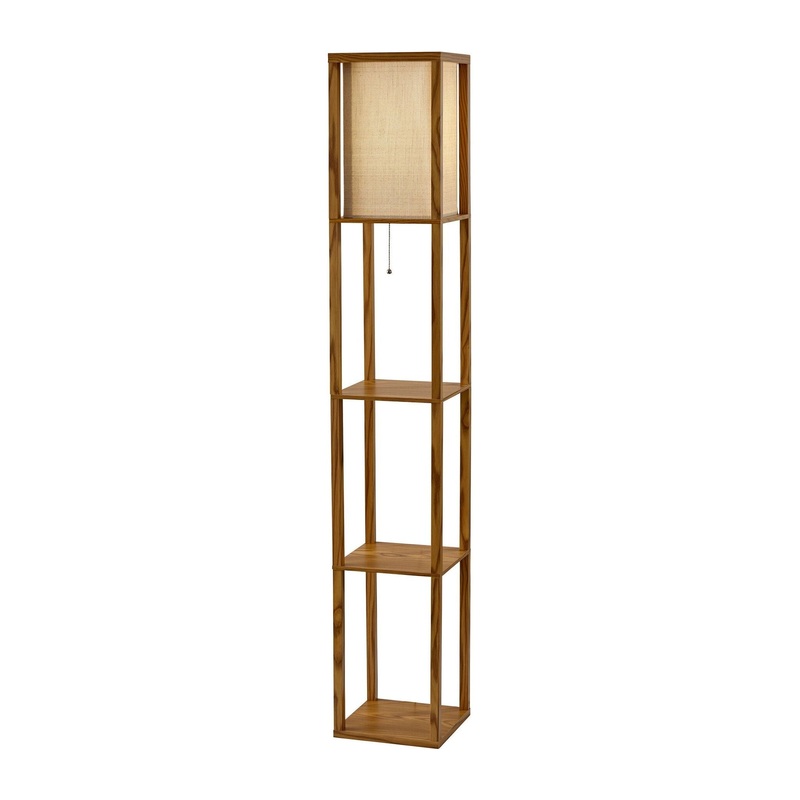 Wright Shelf Lamp Natural Wood Veneer on MDF