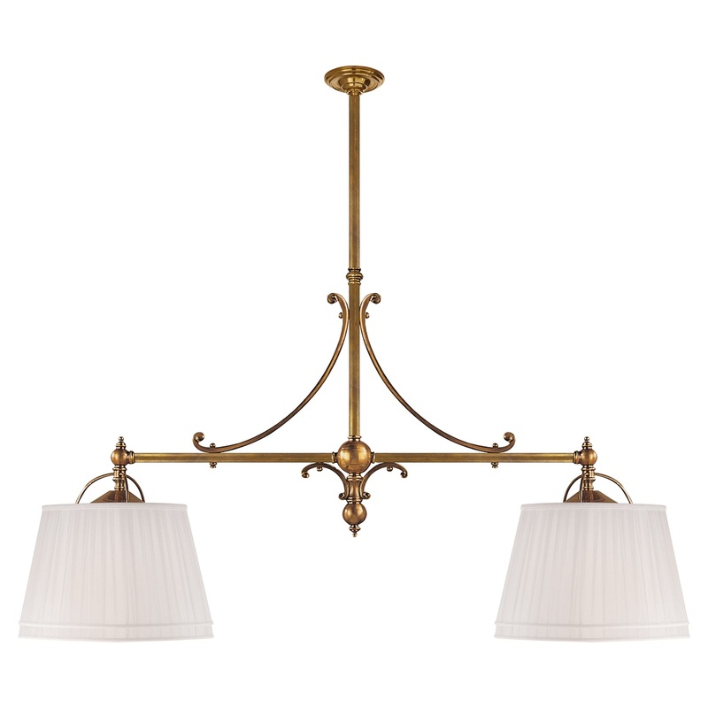 Four Light Pendant from the Sloane Collection in Antique-Burnished Brass Finish by Visual Comfort Signature
