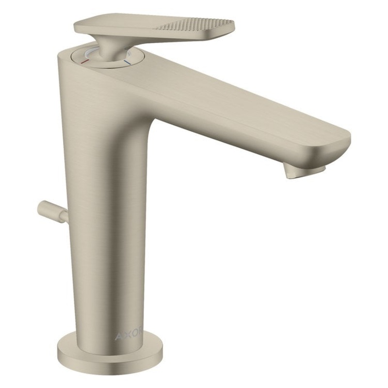 Lavatory Faucet Citterio C 125 1 Lever Cubic Cut ADA WaterSense Brushed Nickel 1.2 Gallons per Minute Deck Mount Pop-Up 1 Hole CoolStart EcoRight AirPower Comfort Zone