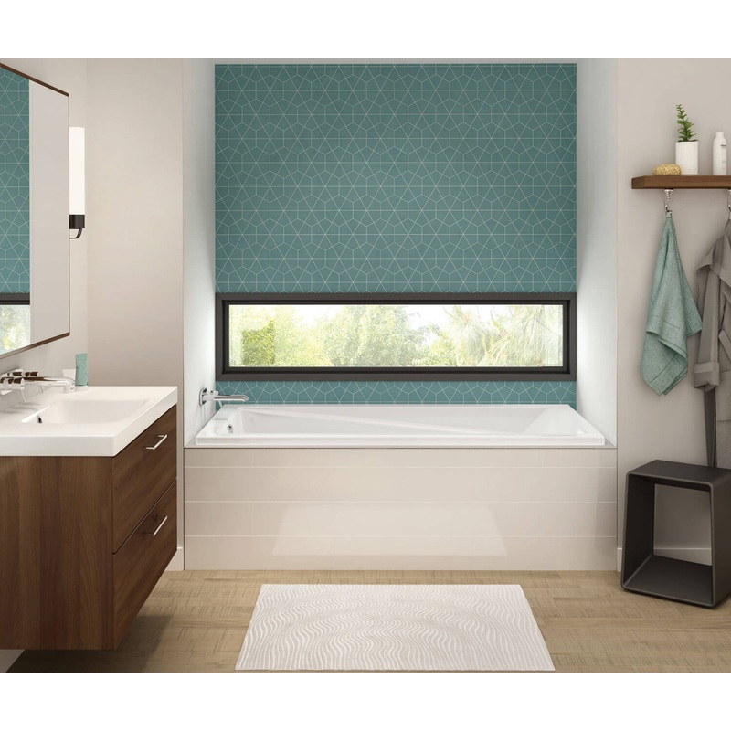 MAAX 106219-103-001 Exhibit 6634 Acrylic Drop-in End Drain Aeroeffect Bathtub in White