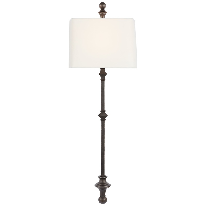 One Light Wall Sconce from the Cawdor Collection in Aged Iron Finish by Visual Comfort Signature