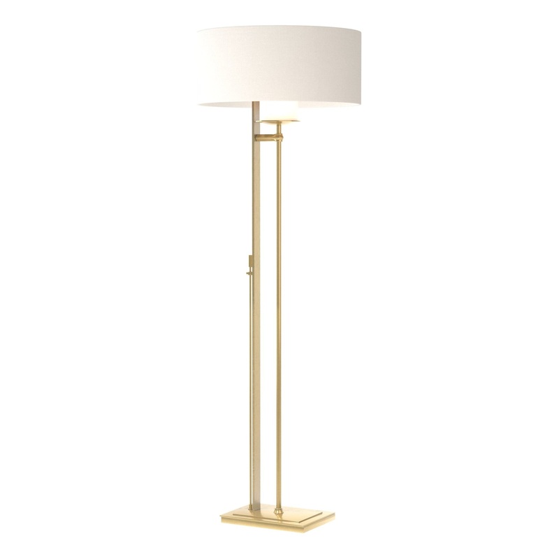 Rook Floor Lamp Modern Brass Natural Anna Shade (SF)