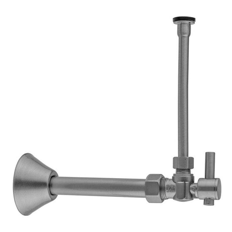 Toilet Supply Kit Quarter Turn Angle Pattern 5/8IN OD x 3/8IN OD 20 Inch Matte Black Lever Compression Part Number 621-2-72CT