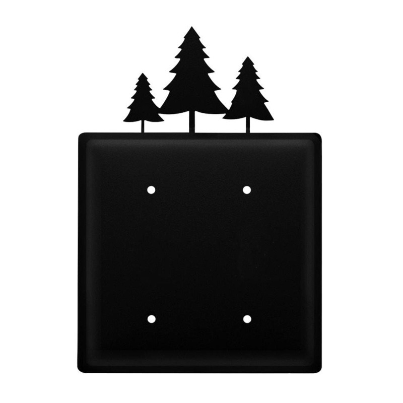 Village Wrought Iron ECC-20 Double PineTrees Double Elec Cover CUSTOM Product