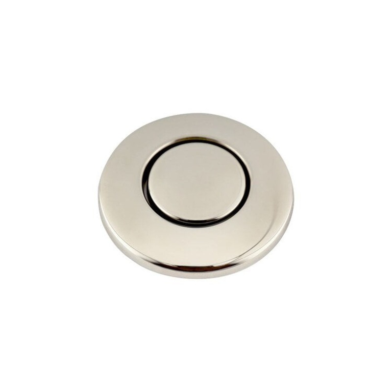 Air Switch Button 1-3/4 Inch Polished Nickel Plastic for Garbage Disposal