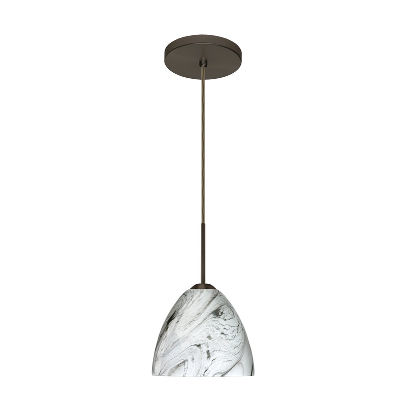 Besa 1BT-7572MG-LED-BR Sasha One Light Pendant Bronze