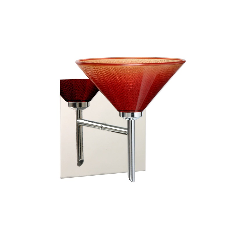 Besa 1SW-117681-CR-SQ Kona One Light Wall Sconce Chrome