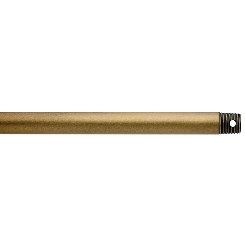 Kichler 360004NBR Fan Down Rod, Natural Brass