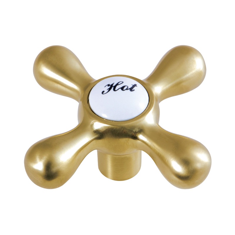 KSH266SBH Hot Metal Cross Handle, Brushed Brass