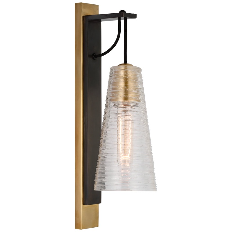 LED Wall Sconce from the Reve Collection in Bronze And Soft Brass Finish by Visual Comfort Signature