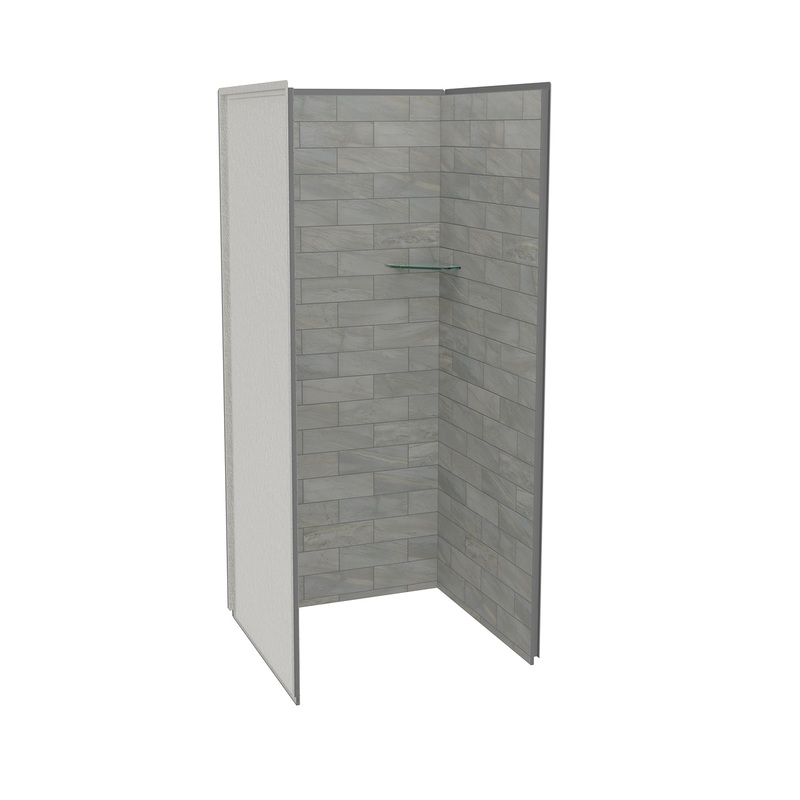 MAAX 107479-312-505 Utile 3636 Composite Direct-to-Stud Three-Piece Alcove Shower Wall Kit in Organik Clay
