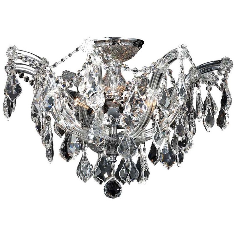 Maria Teresa Classic 6-Light Semi Flush Mount Chrome