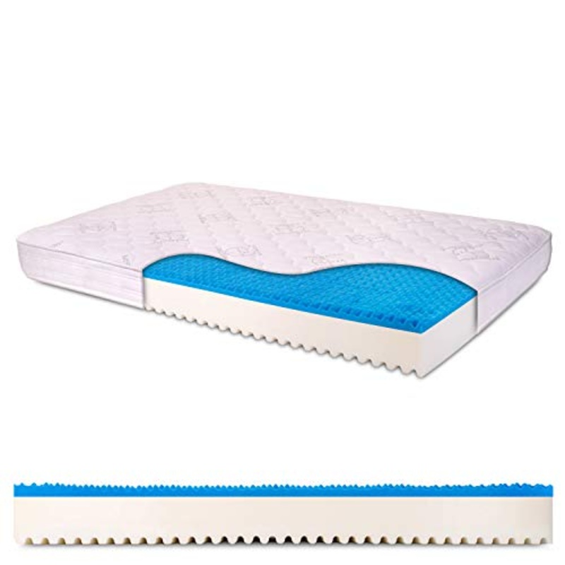Materasso una piazza e mezza memory gel breeze 2cm, h18cm con Bayscent Neutralizer, Antimuffa, Ortopedico – Dolce Sonno Light 120x190cm (1 piazza e mezza) – Presidio medico sanitario n.1392036/R
