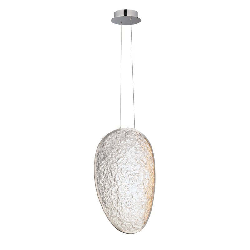 Moonscapes Single LED Pendant Polished Chrome