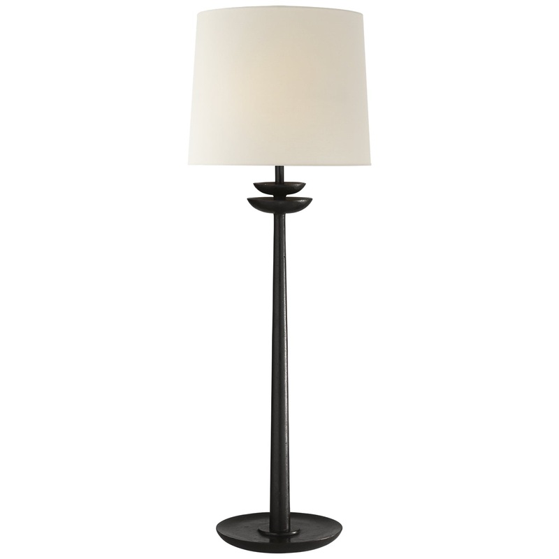 One Light Buffet Lamp from the Beaumont Collection in Aged Iron Finish by Visual Comfort Signature