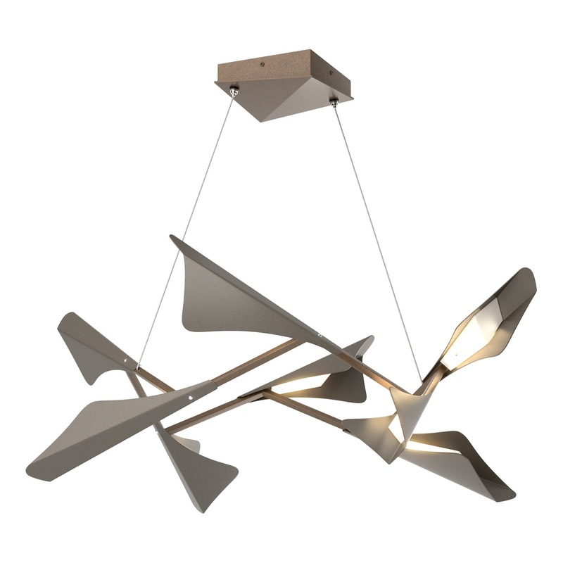 Plume 8-Light LED Pendant Bronze Dark Smoke