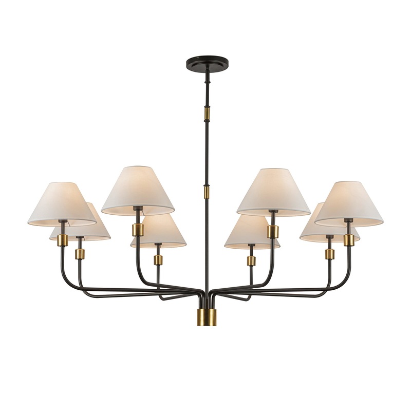 Providence Chandelier – Black, Brushed Brass / 52.00