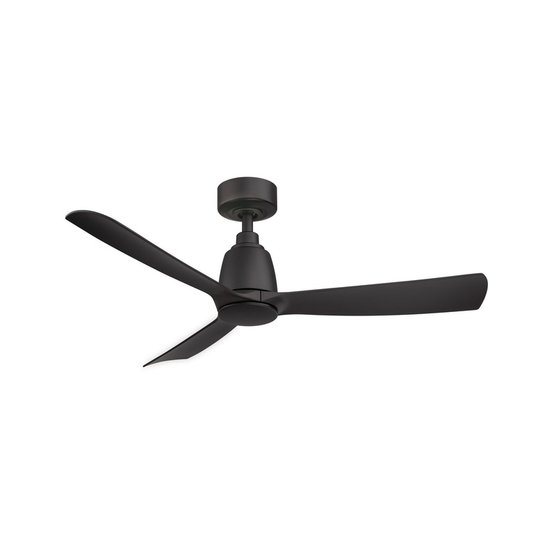3-blade Kute Ceiling Fan by Fanimation (Damp Rated) 44″ Black/Black