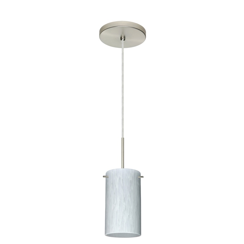 Besa 1BT-440419-MED-SN Stilo One Light Pendant Satin Nickel
