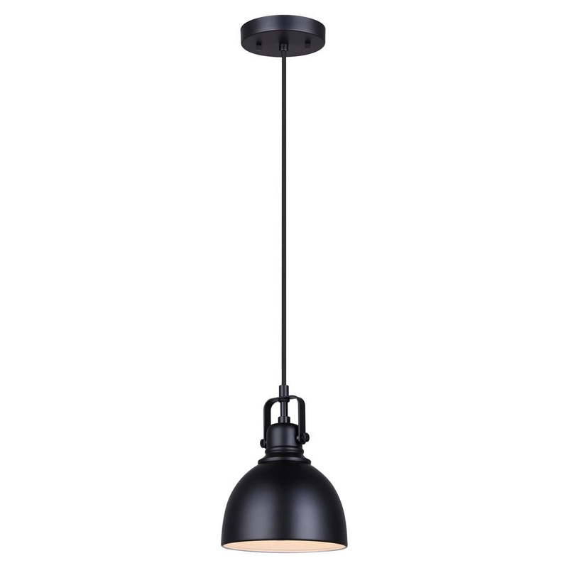 Canarm IPL622A01BK Polo One Light Pendant Matte Black